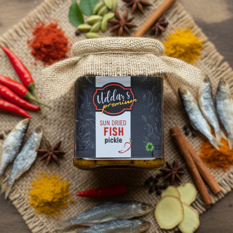 Sun dried fish pickle - Premium 200 Gms